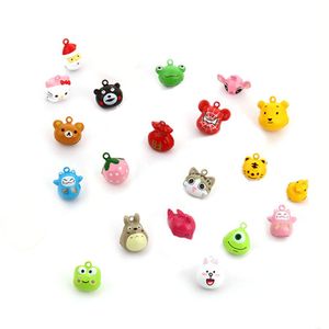 Other Enamel Cartoon Animal Jingle Bell Charm For Pendant Party Gift Cat Pet Necklace Bracelet Hanging Jewelry