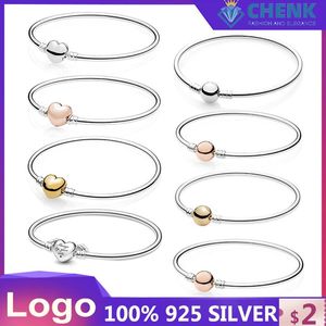 Bangle S925 Sterling Silver Bracelet With Highquality Classic Round Love Wing Letters Charm Bracelet The Best Gift for Girls
