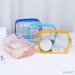 Kosmetiska väskor fodral PC GIRL CLEAR COSMETIC BAG TRANSPARENT MAKEUP Väska för kvinnor Vattentät dragkedja Skönhet Case Travel Toalett Väskor