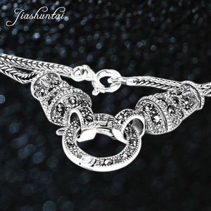 Necklaces JIASHUNTAI vintage silver 925 long statement necklace chain punk sterlingsilverjewelry bijoux animaux for women or men jewelry