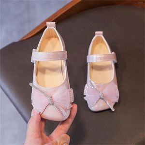 Boots Tall Toddler Summer And Autumn Fashion Cute Girls Casual Shoes Round Toe Mesh Rhinestone Bow Flat Bottom Led