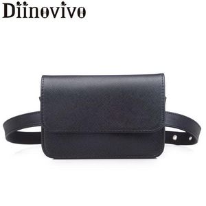 Bolsas de cintura Diinovivo Classic Women Pu Leather Mini bolsa bolsa de telefone Fanny Pack Bolsa Ladies no ombro de cinto feminino lbf320