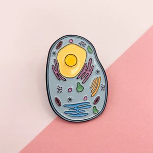 Harong Animal Cell Smalto Pin Squisito Carino Biologia Scienza Spilla Risvolto Distintivo per Microbiologo Biologo Regalo di Gioielli in Metallo