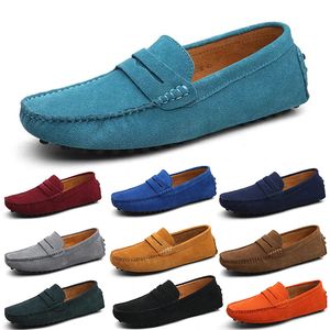 2023 Men Casual Shoes Black Blue Orange Grey Green Brown slip-on sneakers Size 40-45 color5