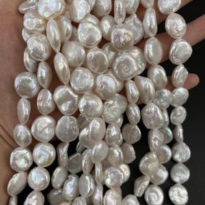 Beads Natural Freshwater Pearl Beads Button Shape Punch Loose Beads For jewelry making DIY necklace bracelet accessories