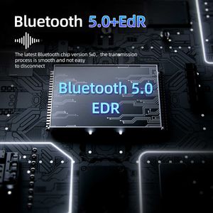 Bilbil motorcykelhjälm headset Bluetooth v5.0 Motor trådlös stereo hörlurhögtalare stöder handfree call mic för ryttare