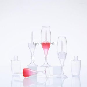 Refillable Wine-Shaped Lip Gloss Wand wine bottle glass with Stoppers - Set of 24/30/50/100, 8ML Capacity, Red Clear Finish, Ideal for Cosmetics and Glaze Storage