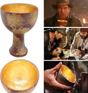 Novelty Items Indiana Jones Holy Grail Cup Resin Crafts Halloween Props Decorations for Indiana Jones Fans Resin Home Decoration Accessories G230520