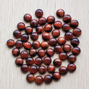 Beads Fashion high quality natural red tiger eye stone round cab cabochon beads for jewelry Accessories 10mm wholesale 50pcs/lot free