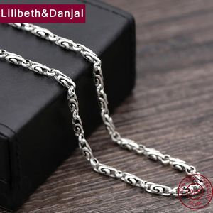 Halsketten Männer Halskette 100% Echt 925 Sterling Silber Bambus Anhänger Kette Halskette Weihnachten geschenk Frauen mode schmuck FN23