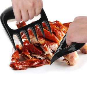 Black Meat Bear Claws Plastic Forks BBQ Shredder Chicken Separator Easy Clean Use Barbecue Kitchen Tools