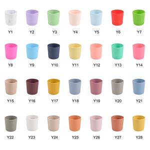 Silicone Water Cups Baby Food Grade Milk Cup Sports Bottle Learning Drink Cup Portable Brushing Cups BPA-Free Soft Training Cup For Kids Feeding Accessories BC683