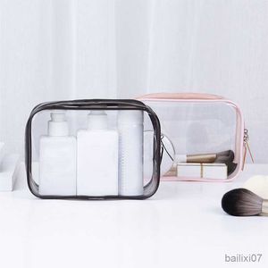 化粧品バッグケース透明な女性旅行メイクアップバッグクリアジッパー化粧品ケーストラベルウォッシュバッグ小さなポーチクラッチバッグオーガナイザー