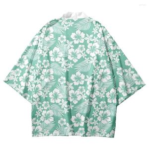 Ethnic Clothing Traditional Floral Print Kimono Streetwear Japanese Men Samurai Haori Yukata Cardigan Shirt