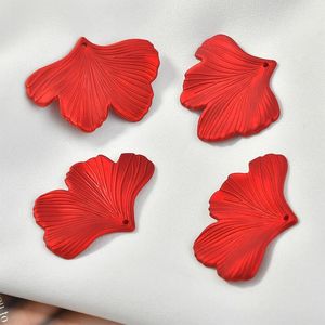 Crystal New Style 40st/Lot Rubber Paint Cartoon Maple Leaf Form Harts Pärlor DIY Jewelry Earring/Plagg Tillbehör