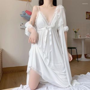 Women's Sleepwear M-4XL Pajamas Women's Sweet Vintage Lace Fairy Dress Suspender Nightdress Sexy Elegant Dresses For Party 2023