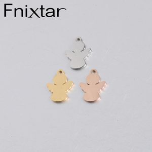 Other Fnixtar Littel Angle Charm Pendant Can Engraved Fair Angle DIY Jewelry Mirror Polished Stainless Steel 9*12mm 20piece/lot
