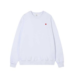 Amisweater Paris Hoodie Amishirts de Coeur Fashion Quality Sweater Embroidered Red Love Winter Jumperカップルスウェットシャツ3lkc