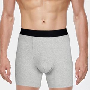 Underbyxor Mens Boxers Shorts underkläder med hög midja bomullsfasta färgträngar trosor jockstrap