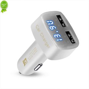 NOVO carregador de carro 5V 3.1a dual USB Universal 4 em 1 tensão/temperatura/atualização do adaptador de teste Digital LED Display para huawei