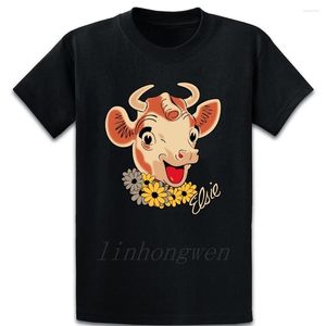 T-shirt da uomo Elsie Cow Shirt Vestibilità originale Autentica manica corta Novità Summer Over Size S-5XL Stampata