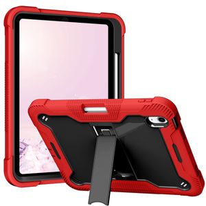 Kickstand Tablet PC Cases for iPad 10 Generation 10th Gen 10.9 Inch PC Silicone Hybrid Defender Protective Cover with Bracket Pencil Slot Mint