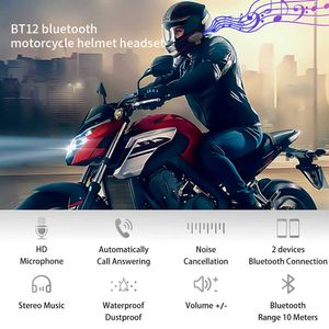 Auto Auto Bluetooth Motorrad Helm Headset Kopfhörer Drahtlose Motor Bike Freisprecheinrichtung Stereo Kopfhörer Lautsprecher Rauschunterdrückung mit Mikrofon