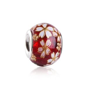 Crystal 200st Top Quality Colorful Daisy Round Ball Beads Silver Plate Core Murano Charms Glaspärlor DIY för kvinnliga armbandsmycken