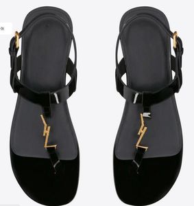여름 럭셔리 샌들 디자이너 여성 플립 플립 슬리퍼 패션 진짜 가죽 슬라이드 금속 사슬 레이디스 캐주얼 신발
