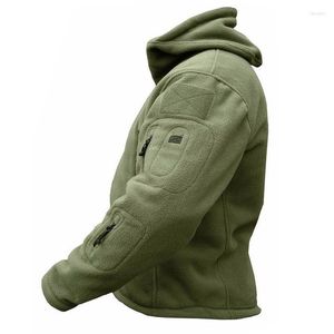 Jaktjackor män militär vinter termisk fleece taktisk jacka utomhus sport huva kappa camping vandring armé multicam kläder