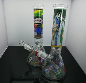 Tubos de vidro fumando fabricar cachimbo de vidro de adesivo espessado de netuda de vidro com uma altura de 35 cm