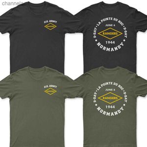 メンズTシャツ米陸軍D-Day La Pointe Du Hoc 1944 Rangers Tシャツ。夏コットンOネック半袖メンズTシャツ新しいS-3XL