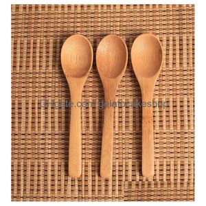 Cucchiai di marmellata di legno Cucchiaio per bambini Cucchiaio di miele Caffè Cucina delicata Usando Connt Piccolo 12,8X3 cm Consegna a goccia Casa Giardino Sala da pranzo Bar F Dhn0A