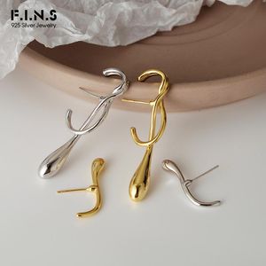 Orecchini F.I.N.S esagerati astratti S925 Orecchini in argento sterling Orecchini asimmetrici stile INS Gioielli di moda Prevenire l'allergia