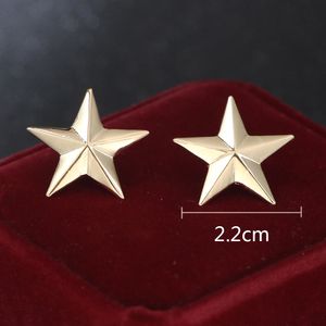 Küçük Yıldız Broş Rozeti Erkek ve Kadın Bluzları Beş sivri metal yaka pimi yıldızlar gömlek yaka pimleri ve broş aksesuarları