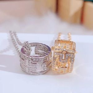 Colares Europeus e Americanos clássico oco em forma de colar 925 prata banhado a ouro masculino e feminino moda marca jóias presentes
