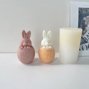 Stampi Stampi per candele in silicone con coniglietto pasquale per realizzare candele Stampi per candele in silicone artistico o stampi per sapone artigianale