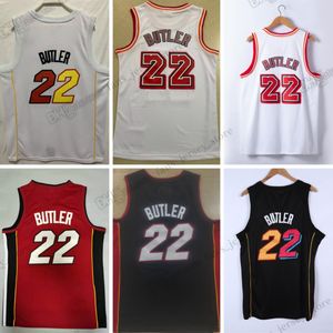 Jimmy Butler 22 koszulki do koszykówki białe puste czerwone 2023 Nowe zszyte koszulki Mężczyźni rozmiar XS-2xl