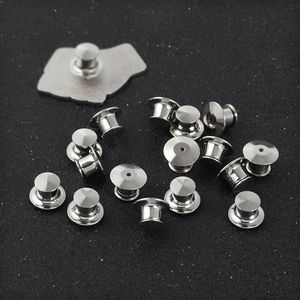 10 pieces pack Safety Brooches Lock Locking Clasp Metal Pins Back Button Buckle Bulk Pin Keepers Brooch base Jewelry Accessories