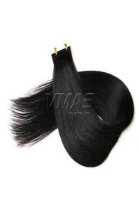 VTape en extensiones de cabello humano 25gpiece 40piecespack Original Natural Raw Virgin Brazilian Skin Wefts Tape Hair Natural black9977797