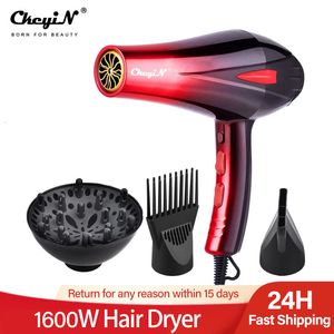 Hair Dryers 1600W Professional Powerful Dryer Fast Heating And Cold Adjustment Ionic Air Blow with Collecting Nozzel 220V 230520