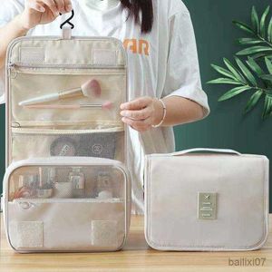 Cosmetic Bags Cases Online Small Portable Korean Simple Girl Heart Wash Large Capacity Mens Cosmetic Hook Bag.