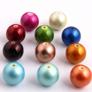 Crystal OYKZA AAA Quality Acrylic Dull Imitation Pearl Beads for Chunky Bubble Kids Necklace Jewelry Supply 20mm