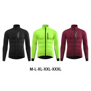 Racing Jackets Thermal Bike Winter Jacket Warm Lightweight Coat Windbreaker Waterproof Fleece Men'S Reflective Raincoat For Bicycle Cycling