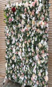 Customized 3D Effects Mix Plant Flower Wall Mats Artificial Florals Rose Panel For Yoga Shop Decoration16544194