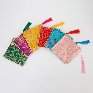 Boxes 11.5x11.5 cm Caschetti per gioielli sacchetto da 20 pezzi di seta cinese Organizzatore di seta cinese Festa natale