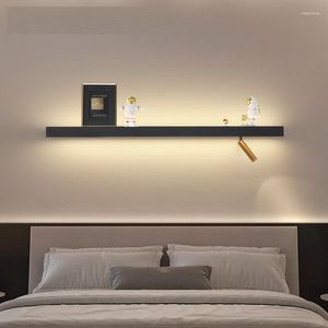 Wandlampen LED-Lampe 180 Grad drehbar Wohnzimmer dekorative einfache EL Schlafzimmer Nachttisch mit Schalter AC85-265V