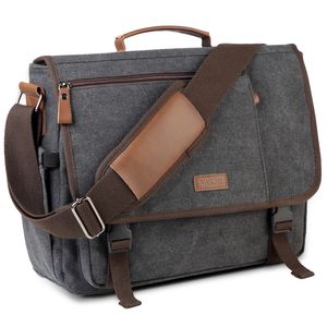 Borteiras Vaschy Messenger Bag for Men Canvas 156in Laptop Escola Crossbody Satchel Sacos de computação Office Women 230519