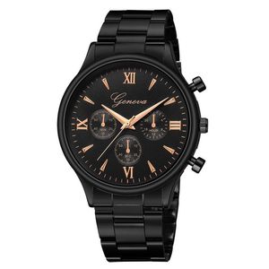 Wristwatches Luxury Black Bracelet Quartz Watches Women Men Fashion Casual Dress Wristwatch Geneva Man Ladies Clock Hombre 2023Wristwatches