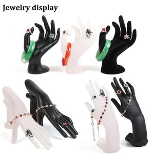 Boxes OK Hand Resin Portrait Model Jewellry Stand Storage Hanging Bracelet Ring Jewelry Display Props Jewelry Counter Display Wolesale